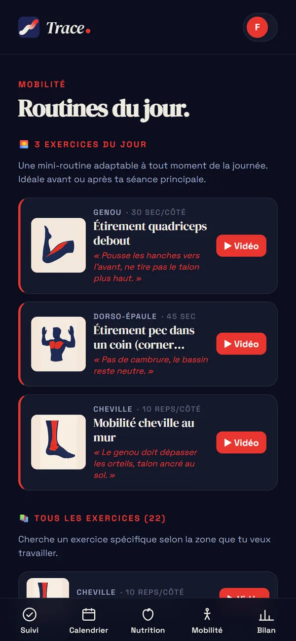 L'app Trace — Mobilité ciblée